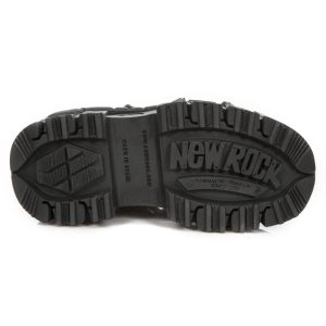 Chaussures Plateformes New Rock Tank En Cuir Itali… en vente 20