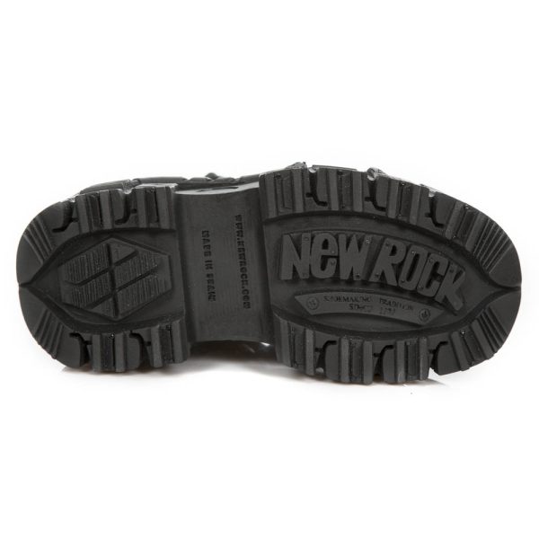 Chaussures Plateformes New Rock Tank En Cuir Itali… en vente 7