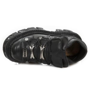 Chaussures Plateformes New Rock Tank En Cuir Itali… en vente 22