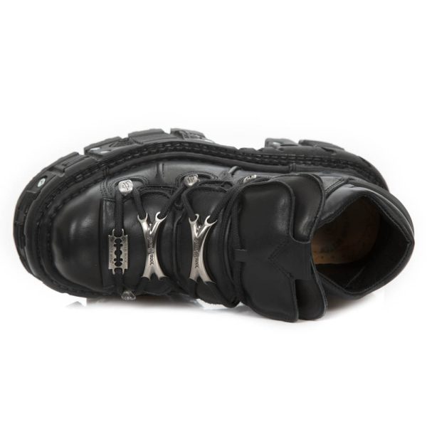 Chaussures Plateformes New Rock Tank En Cuir Itali… en vente 8