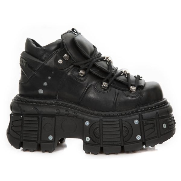 Chaussures Plateformes New Rock Tank En Cuir Itali… en vente 1
