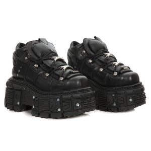 Chaussures Plateformes New Rock Tank En Cuir Itali… en vente 24