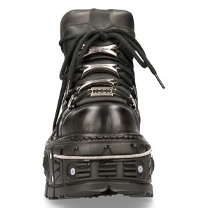 Chaussures Plateformes New Rock Tank En Cuir Itali… pas cher 14