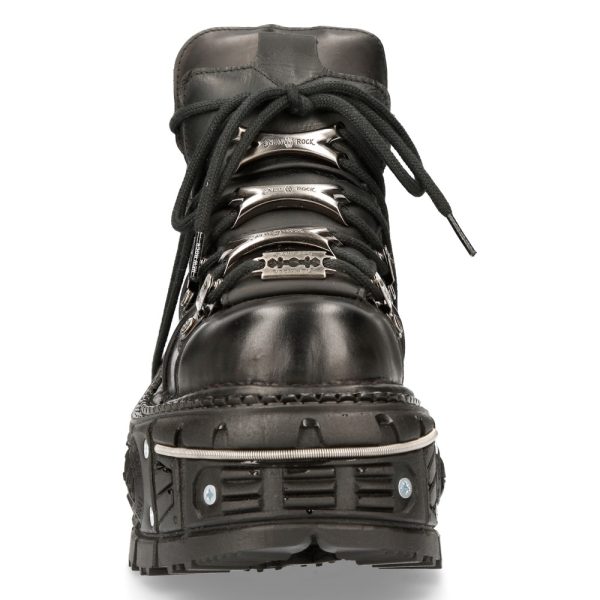 Chaussures Plateformes New Rock Tank En Cuir Itali… pas cher 4