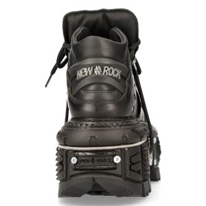 Chaussures Plateformes New Rock Tank En Cuir Itali… pas cher 18