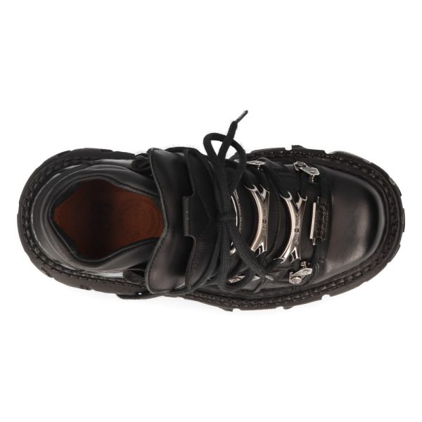 Chaussures Plateformes New Rock Tank En Cuir Itali… pas cher 8