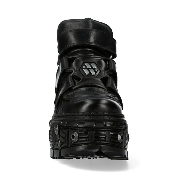 SOLDES TOUT À Chaussures Plateformes New Rock Tank En Cuir Noir 4