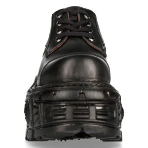 REMISE Chaussures Plateformes New Rock Tank En Cuir Noir 14