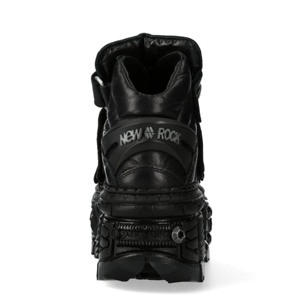 SOLDES TOUT À Chaussures Plateformes New Rock Tank En Cuir Noir 6