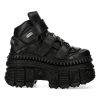 Nouveau Chaussures Plateformes New Rock Tank En Cuir Noir 29