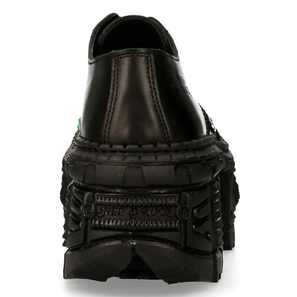 Chaussures Plateformes New Rock Tank En Cuir Noir Et… Boutique 6