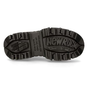 Chaussures Plateformes New Rock Tank En Cuir Noir Et… Boutique 20
