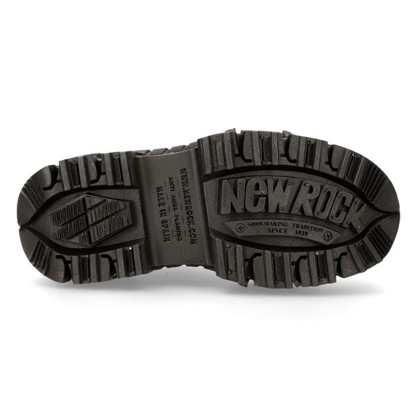 Chaussures Plateformes New Rock Tank En Cuir Noir Et… Boutique 7