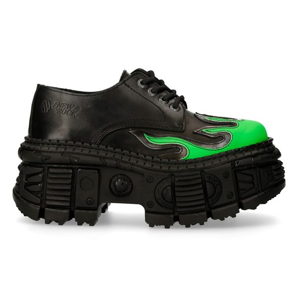 Chaussures Plateformes New Rock Tank En Cuir Noir Et… Boutique 1