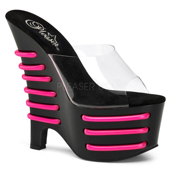 online boutique Chaussures Plateformes Vegan Pleaser ‘Pink Hoses’ 1