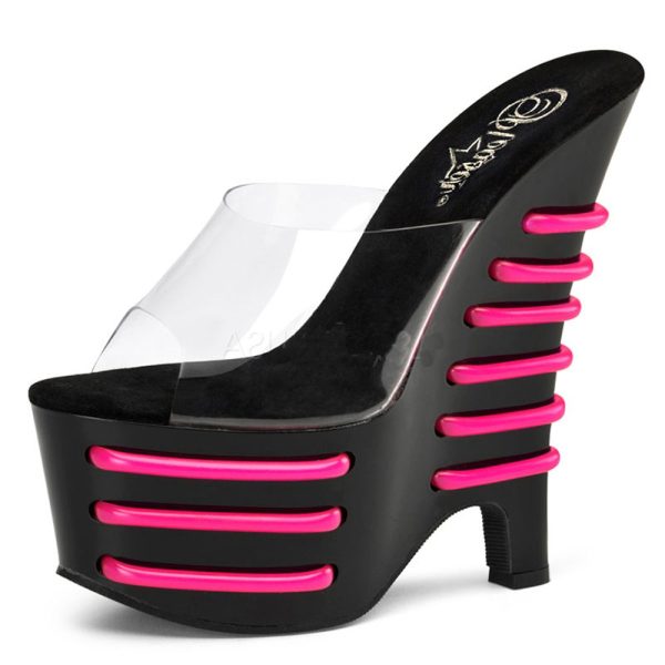 online boutique Chaussures Plateformes Vegan Pleaser ‘Pink Hoses’ 3