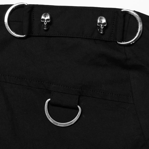 PUNK RAVE Chemise Asymétrique ‘Dobraa’ Noire Livraison internationale 10