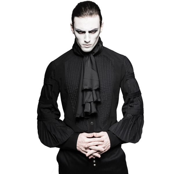 soldes de Noël PUNK RAVE Chemise ‘Cagliostro’ Noire 3