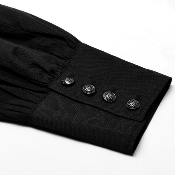 soldes de Noël PUNK RAVE Chemise ‘Cagliostro’ Noire 15