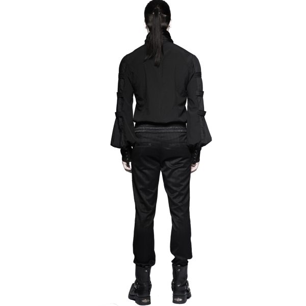 soldes de Noël PUNK RAVE Chemise ‘Cagliostro’ Noire 6