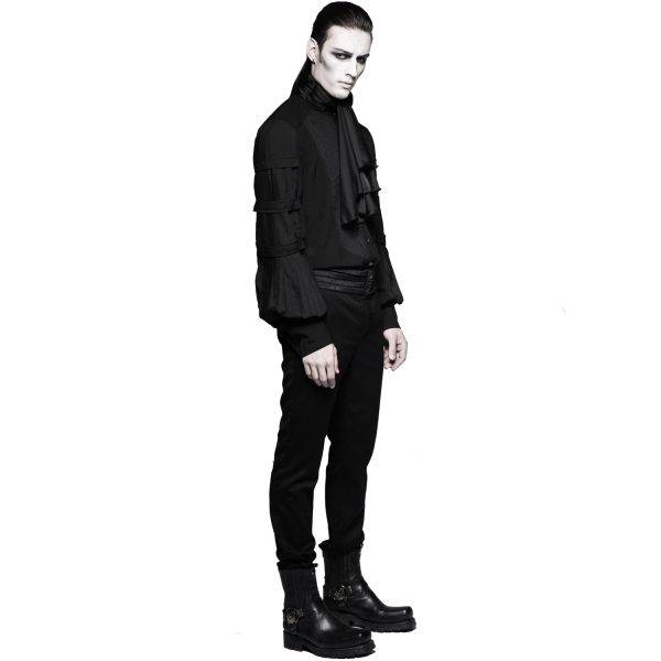 soldes de Noël PUNK RAVE Chemise ‘Cagliostro’ Noire 7