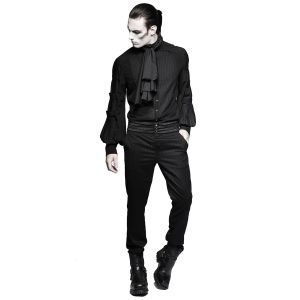 soldes de Noël PUNK RAVE Chemise ‘Cagliostro’ Noire 29