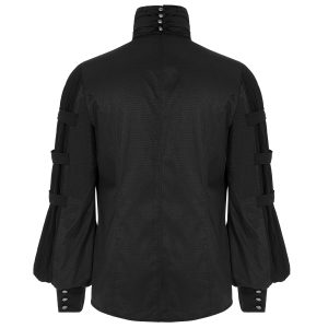 soldes de Noël PUNK RAVE Chemise ‘Cagliostro’ Noire 33