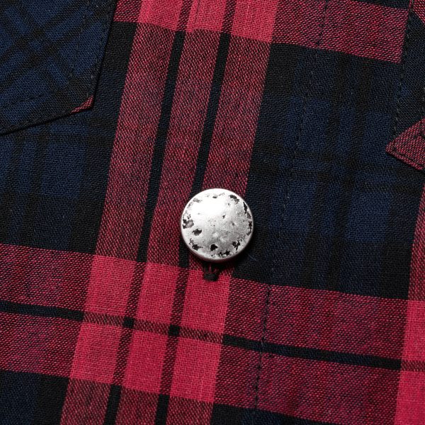 site pas cher PUNK RAVE Chemise ‘Color Plaid’ En Tartan Rouge Et Vert 15