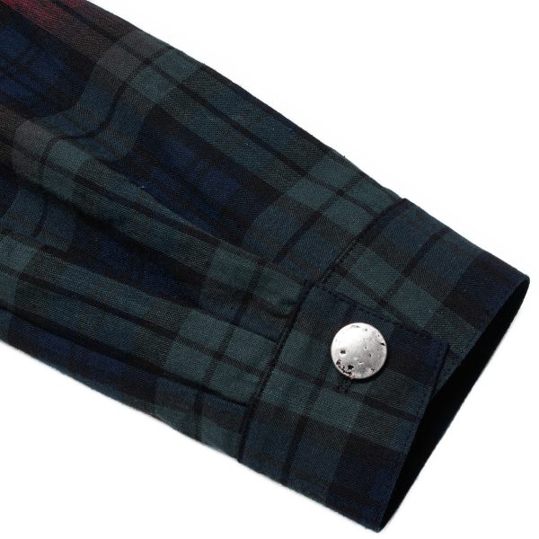 site pas cher PUNK RAVE Chemise ‘Color Plaid’ En Tartan Rouge Et Vert 18