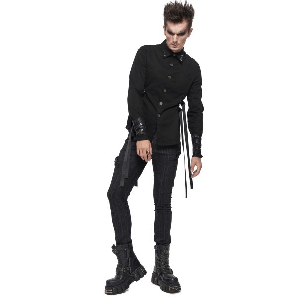 authentiques DEVIL FASHION Chemise ‘Cryock’ Noire 12