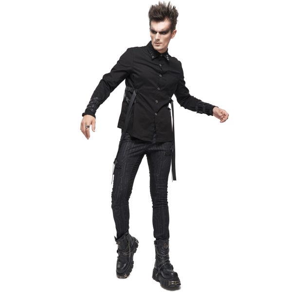 authentiques DEVIL FASHION Chemise ‘Cryock’ Noire 13