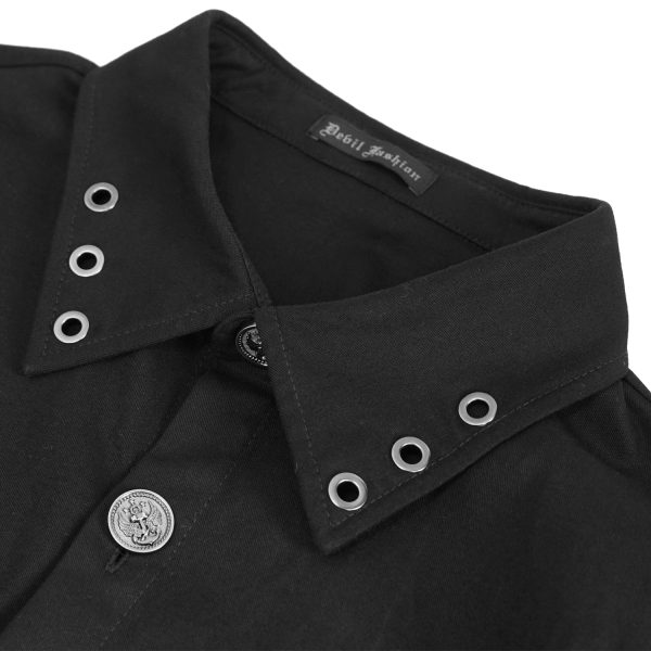 authentiques DEVIL FASHION Chemise ‘Cryock’ Noire 17