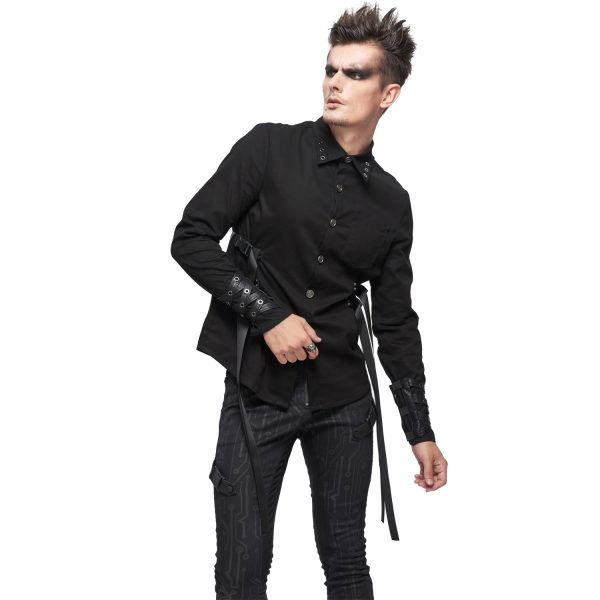 authentiques DEVIL FASHION Chemise ‘Cryock’ Noire 6