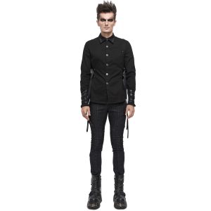authentiques DEVIL FASHION Chemise ‘Cryock’ Noire 34