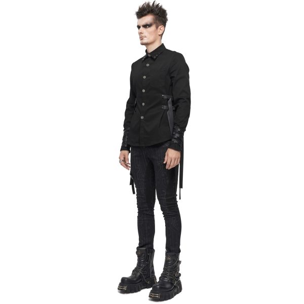 authentiques DEVIL FASHION Chemise ‘Cryock’ Noire 10