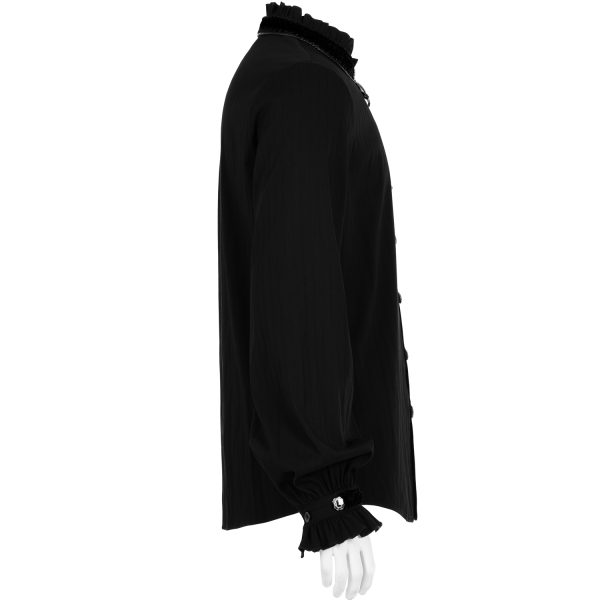 à prix réduits PUNK RAVE Chemise ‘Desmond’ Noire 13