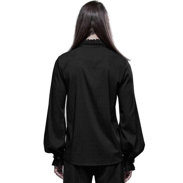 à prix réduits PUNK RAVE Chemise ‘Desmond’ Noire 4
