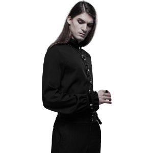 à prix réduits PUNK RAVE Chemise ‘Desmond’ Noire 23