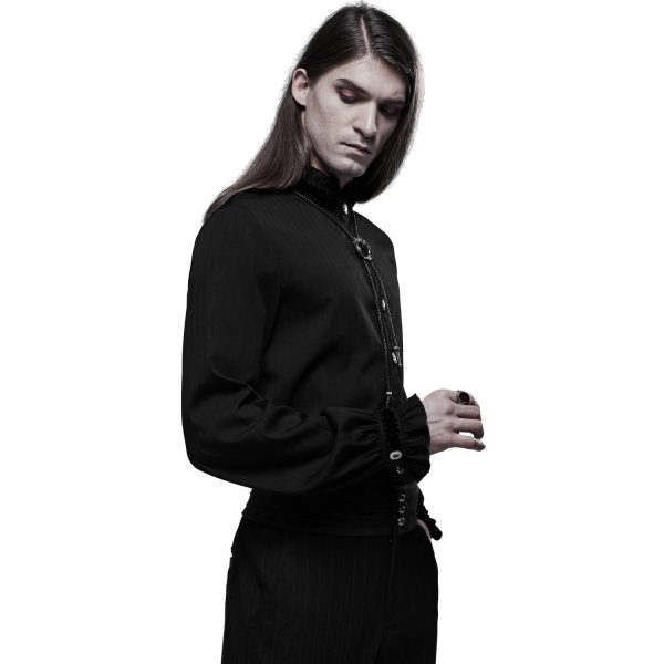à prix réduits PUNK RAVE Chemise ‘Desmond’ Noire 5