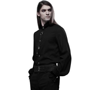 à prix réduits PUNK RAVE Chemise ‘Desmond’ Noire 25