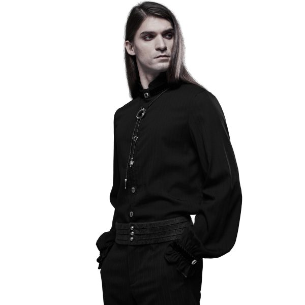 à prix réduits PUNK RAVE Chemise ‘Desmond’ Noire 6