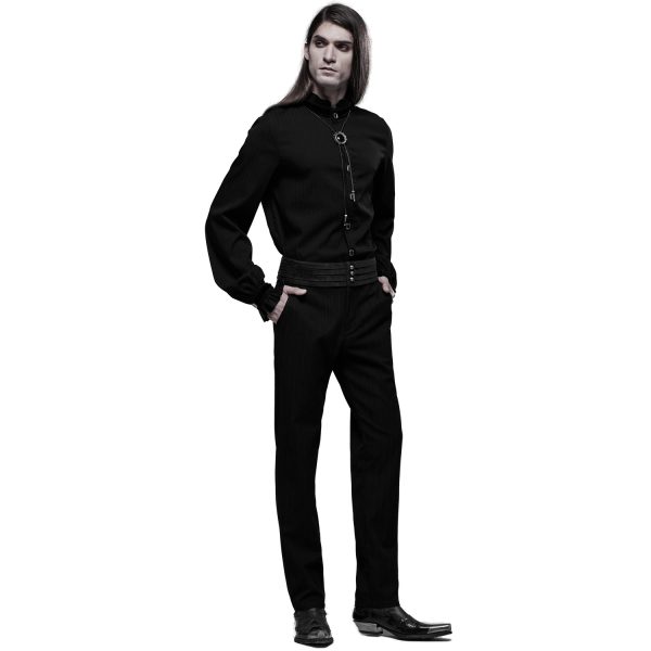 à prix réduits PUNK RAVE Chemise ‘Desmond’ Noire 7