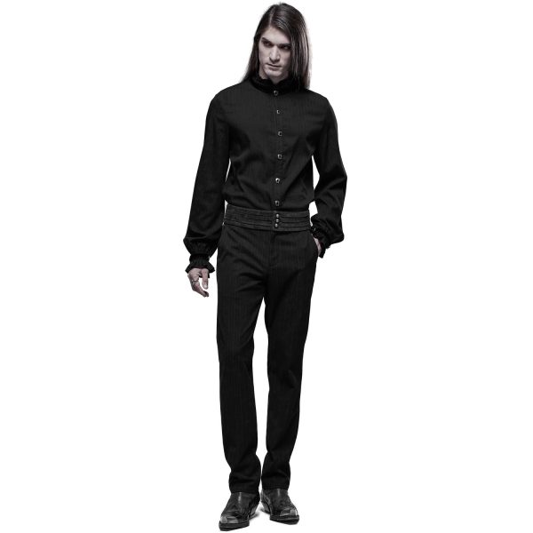 à prix réduits PUNK RAVE Chemise ‘Desmond’ Noire 9