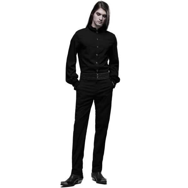 à prix réduits PUNK RAVE Chemise ‘Desmond’ Noire 10