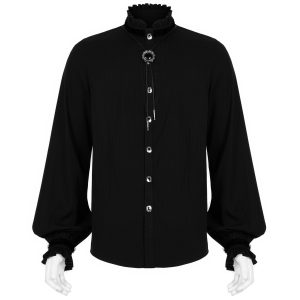 à prix réduits PUNK RAVE Chemise ‘Desmond’ Noire 35