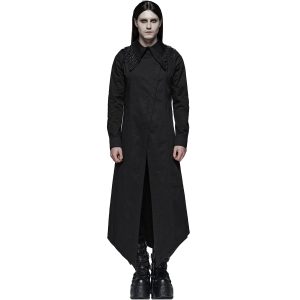 officiel PUNK RAVE Chemise Extra Longue ‘Malkavian’ Noire 19