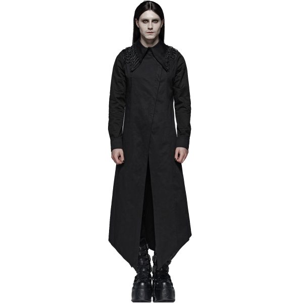 officiel PUNK RAVE Chemise Extra Longue ‘Malkavian’ Noire 3