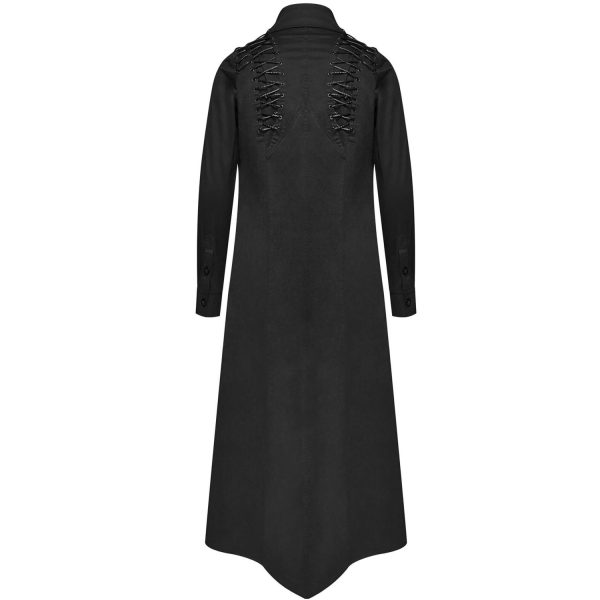 officiel PUNK RAVE Chemise Extra Longue ‘Malkavian’ Noire 12
