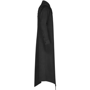 officiel PUNK RAVE Chemise Extra Longue ‘Malkavian’ Noire 39
