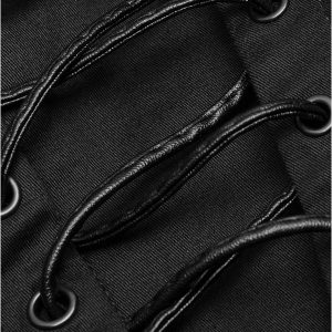 officiel PUNK RAVE Chemise Extra Longue ‘Malkavian’ Noire 41